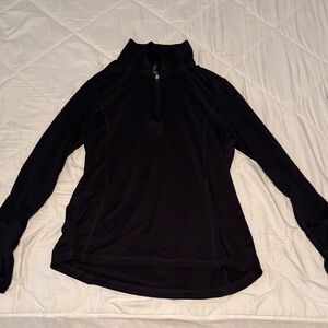 Women's Black Long Sleeve 1/4 Zip